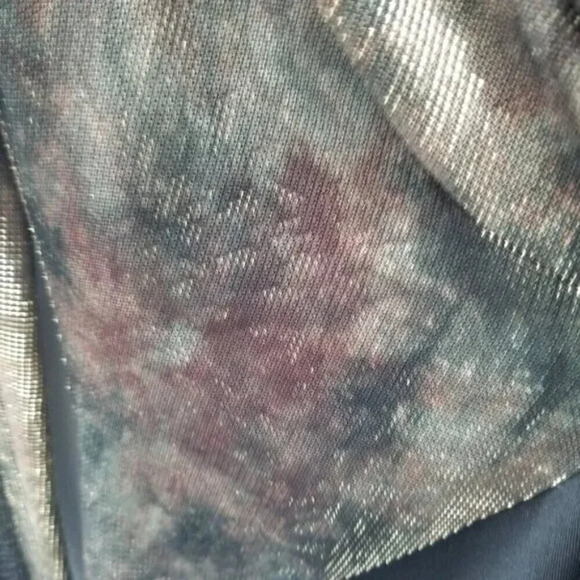 Joseph Ribkoff Couture Metallic Shimmer Black Evening Gown Dress 12 - Picture 12 of 16